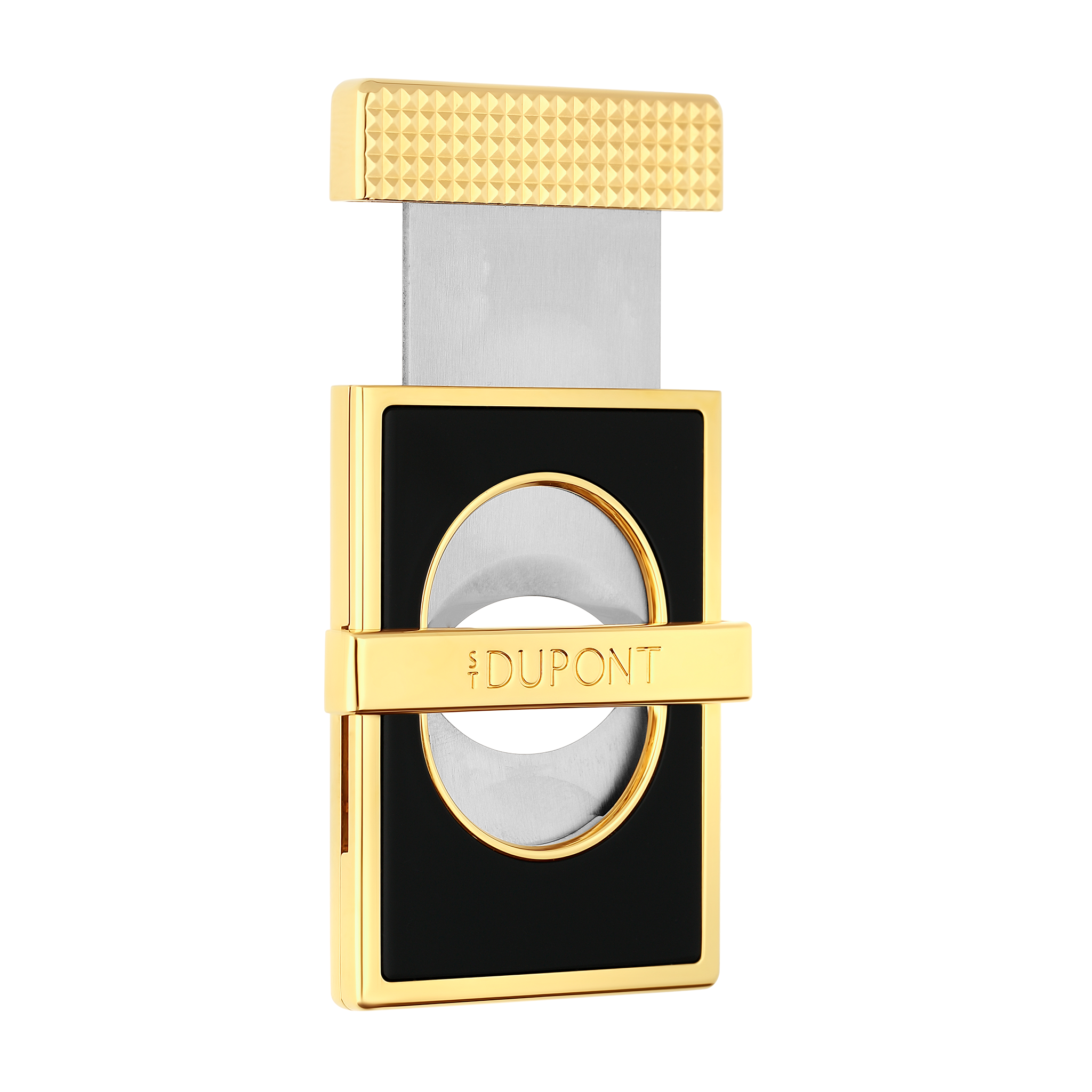 ST DUPONT - SLIM PERFECT CUT – LACA NEGRA BRILLANTE Y DORADO - Imagen 2