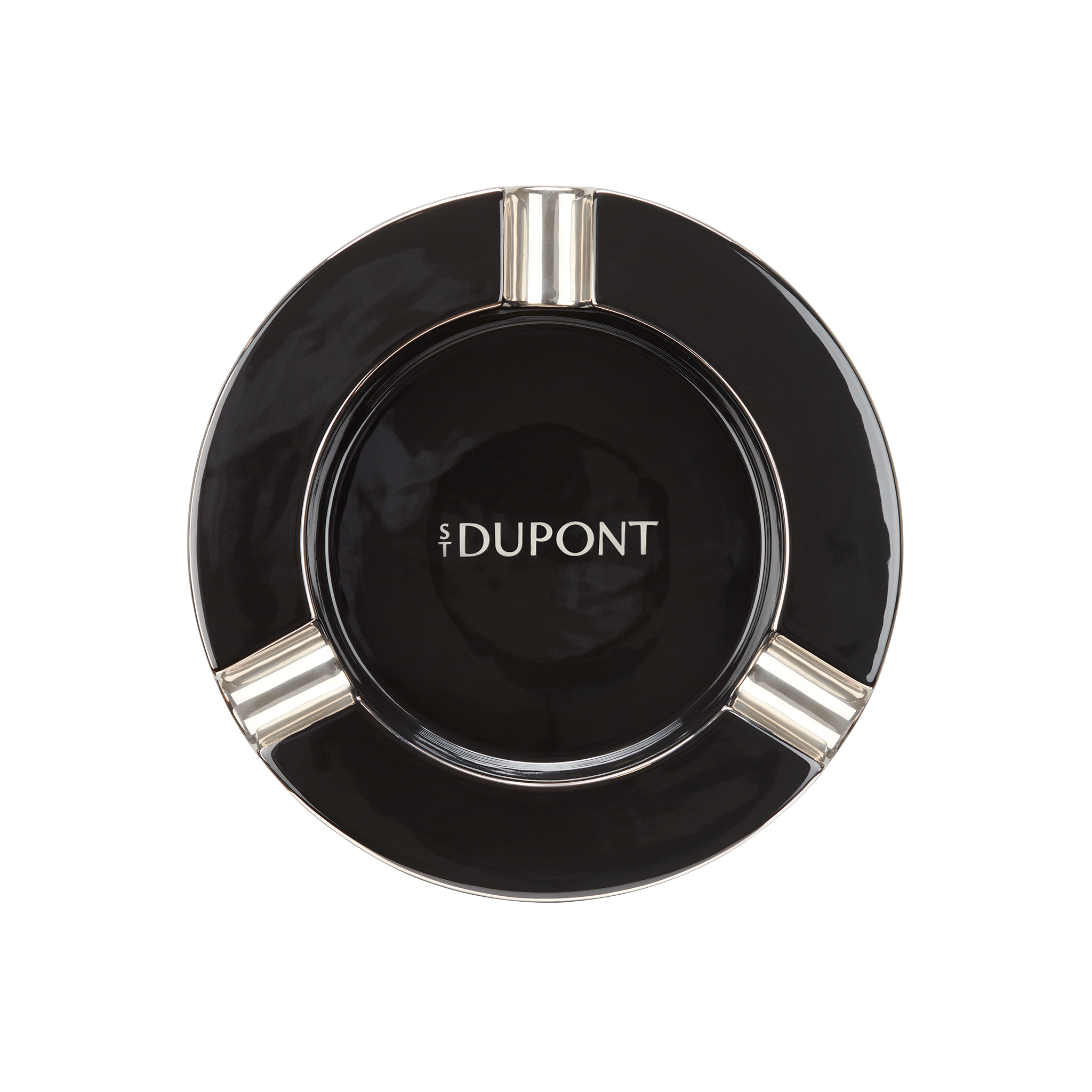 S.T. Dupont cenicero XL negro y plateado