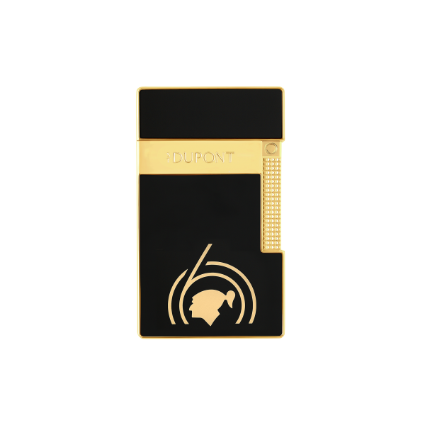 ST DUPONT – ENCENDEDOR DE MESA COHIBA 60 – LACA NEGRA Y DORADO
